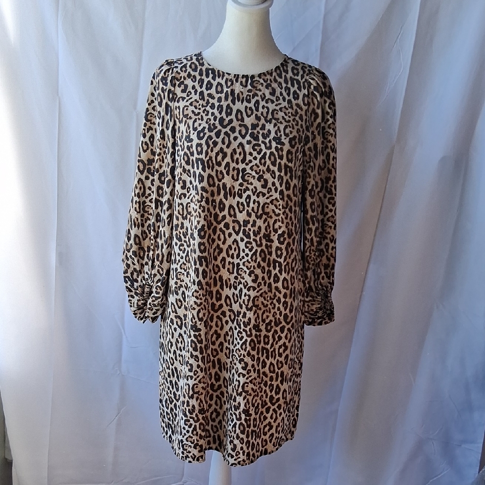 H&M Leopard Print Maternity Long Sleeve Dress XS